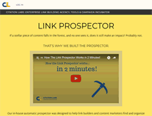 Tablet Screenshot of linkprospector.citationlabs.com